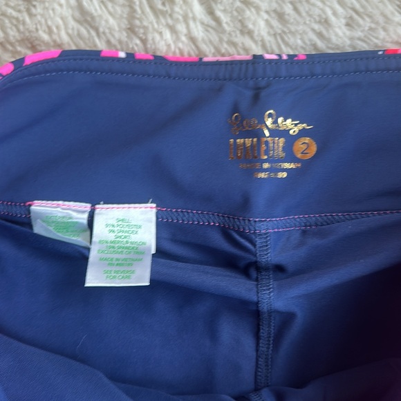 Lilly Pulitzer luxletic size 2 Maryana skort pink blue UPF 50 - Picture 2 of 4